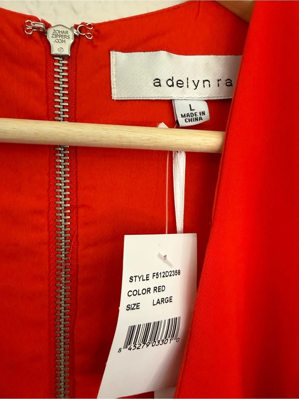 Adelyn Rae‎ | Nordstrom NWT Red Fit & Flare Dress | Side Pockets | Large - Picture 3 of 12